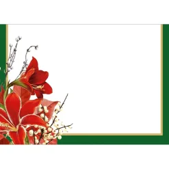 Caspari Christmas Place Cards|Place Cards|Christmas Garden Foil Place Cards - 8 Per Package