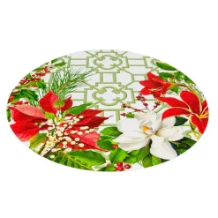 Caspari Christmas Placemats & Coasters|Paper Placemats|Christmas Garden Paper Placemats - 12 Per Package