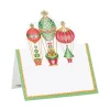 Caspari Christmas Place Cards|Place Cards|Christmas in the Air Die-Cut Place Cards - 8 Per Package