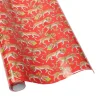 Caspari Christmas Wrapping Paper|Wrapping Paper|Christmas Leopards Gift Wrapping Paper in Red - 30" x 8' Roll