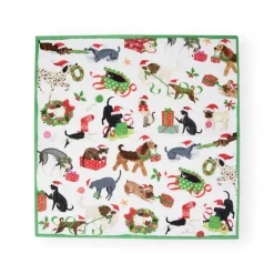 Caspari Christmas Napkins|Paper Luncheon Napkins|Christmas Mischief Luncheon Napkins - 20 Per Package