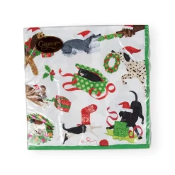 Caspari Christmas Napkins|Paper Luncheon Napkins|Christmas Mischief Luncheon Napkins - 20 Per Package