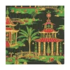 Caspari Paper Luncheon Napkins|Christmas Pagodas Paper Luncheon Napkins in Black - 20 Per Package