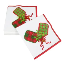 Caspari Christmas Napkins|Paper Cocktail Napkins|Christmas Pickleball Cocktail Napkins - 20 Per Package