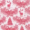 Caspari Christmas Wrapping Paper|Christmas Toile Red Roll Wrap - includes 1 Roll