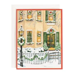 Caspari Christmas And Holiday Cards|Boxed Holiday Cards|Christmas Townhouse Classic Boxed Christmas Cards - includes 15 cards & envelopes