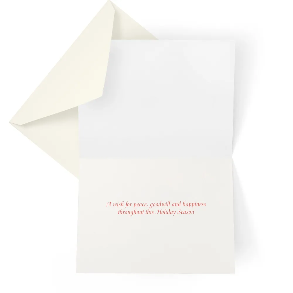 Caspari Christmas And Holiday Cards|Boxed Holiday Cards|Christmas Train Scene Large Boxed Christmas Cards - includes 15 cards & envelopes