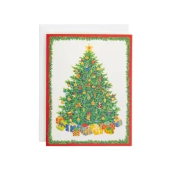 Caspari Christmas And Holiday Cards|Boxed Holiday Cards|Christmas Tree Classic Boxed Christmas Cards - includes 15 cards & envelopes
