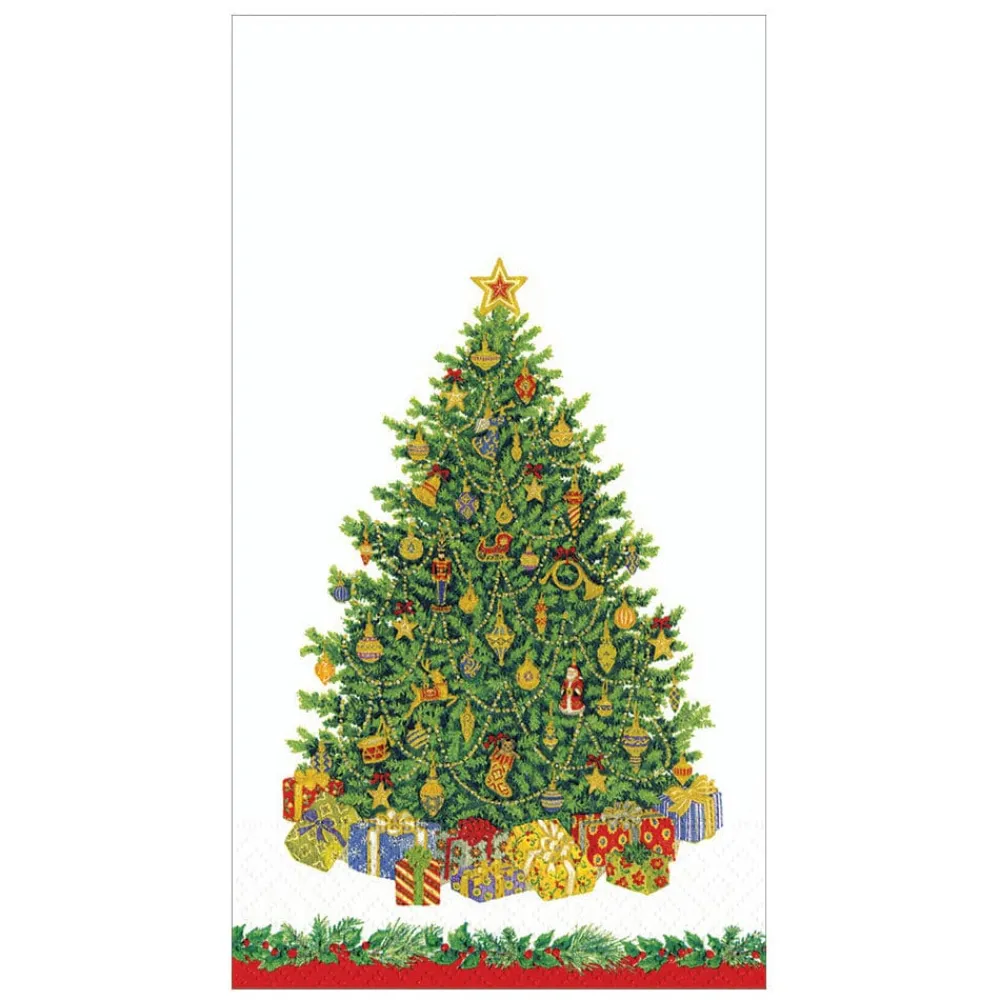 Caspari Paper Guest Towels|Christmas Tree Guest Towels - includes 15 Guest Towels