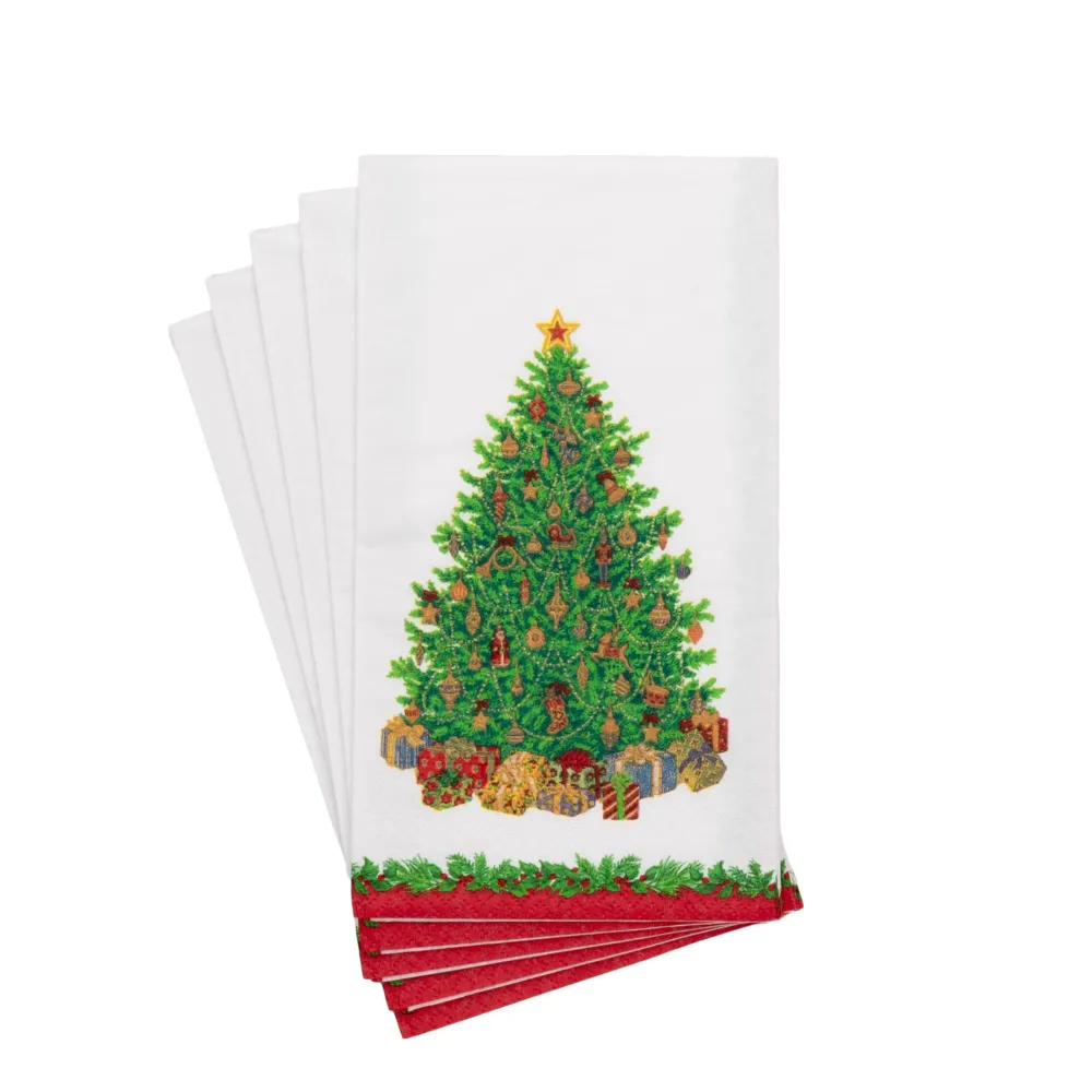 Caspari Paper Guest Towels|Christmas Tree Guest Towels - includes 15 Guest Towels