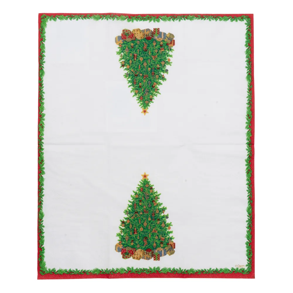 Caspari Paper Guest Towels|Christmas Tree Guest Towels - includes 15 Guest Towels