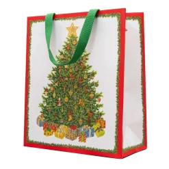 Caspari Christmas Gift & Bottle Bags|Gift & Bottle Bags|Christmas Tree Large Gift Bag 10