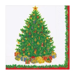 Caspari Paper Luncheon Napkins|Christmas Tree Luncheon Napkins - includes 20 Luncheon Napkins