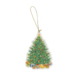 Caspari Christmas Gift Tags & Labels|Christmas Tree Ornament Tags - includes 4 Tags