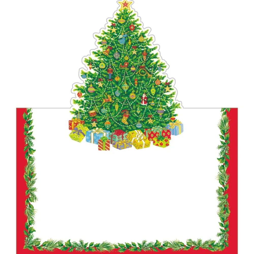 Caspari Place Cards|Christmas Tree Place Cards - includes 8 Cards