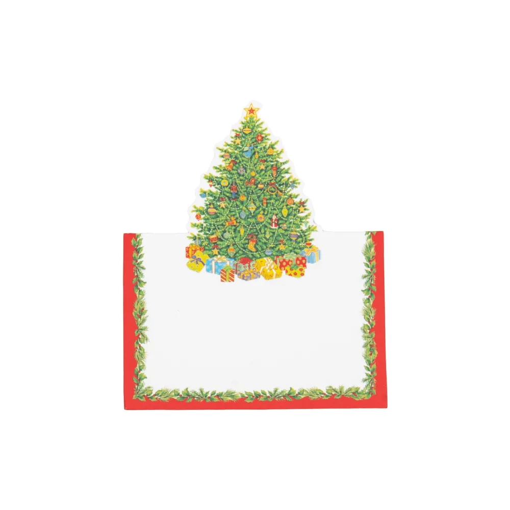 Caspari Place Cards|Christmas Tree Place Cards - includes 8 Cards