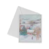 Caspari Christmas And Holiday Cards|Boxed Holiday Cards|Church In Snow Petite Boxed Christmas Cards - includes 15 cards & envelopes