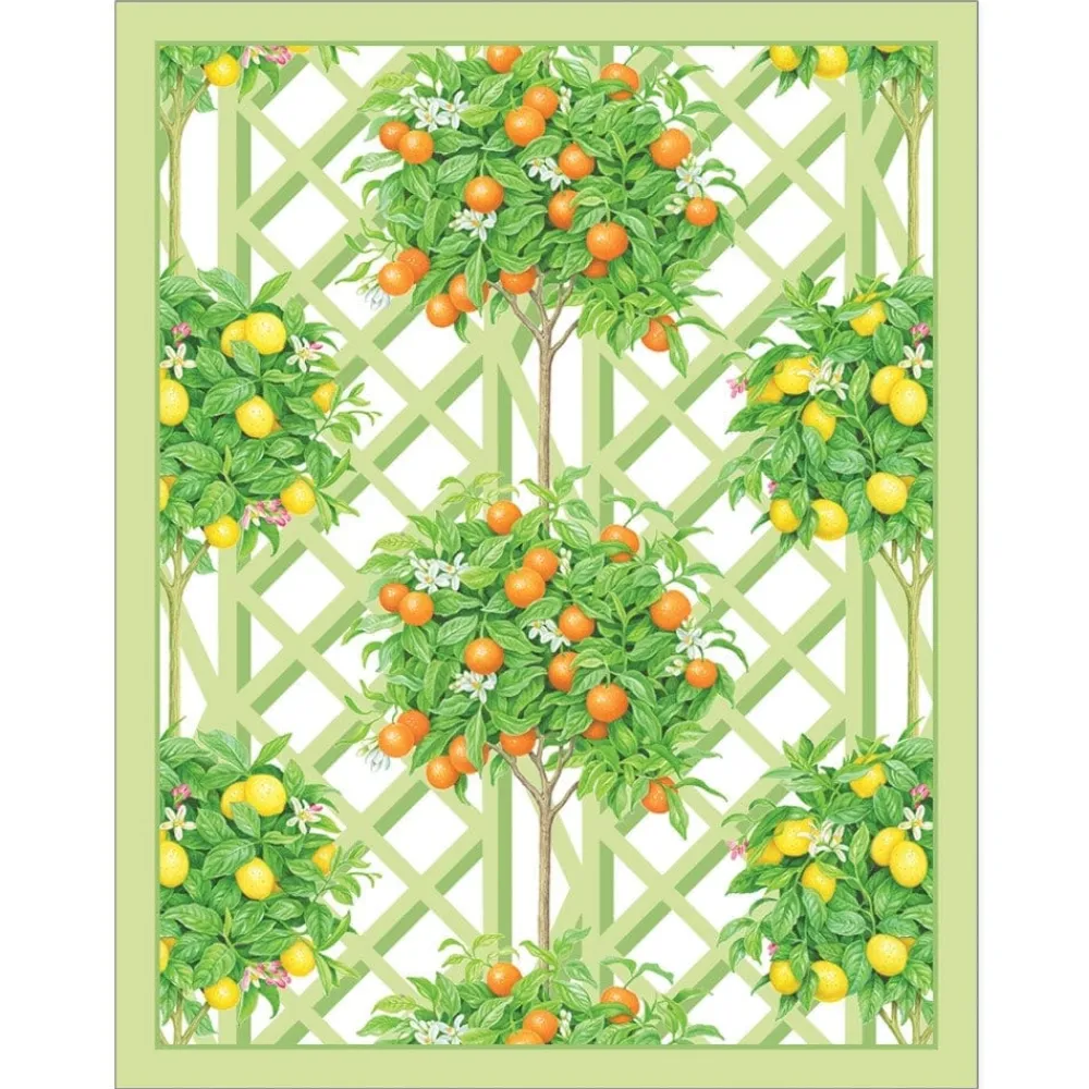 Caspari Bridge|Citrus Topiaries Bridge Tally Sheets - 12 Per Package