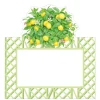 Caspari Place Cards|Citrus Topiaries Die-Cut Place Cards - 8 Per Package