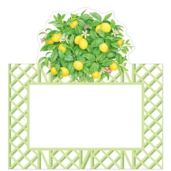 Caspari Place Cards|Citrus Topiaries Die-Cut Place Cards - 8 Per Package