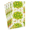 Caspari Paper Guest Towels|Citrus Topiaries Paper Guest Towel Napkins in White - 15 Per Package