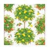 Caspari Paper Luncheon Napkins|Citrus Topiaries Paper Luncheon Napkins in White - 20 Per Package