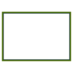 Caspari Correspondence Cards|Classic 2 Tone Border Hunter Green & Navy Correspondence Cards - 12 Per Package