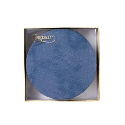 Caspari Mother'S Day|Father'S Day|Classic Canvas Felt-Backed Coasters in Navy - 8 Per Box
