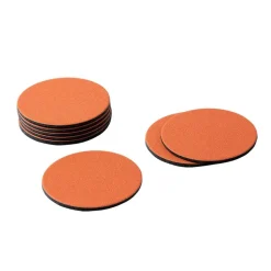 Caspari Father'S Day|Mother'S Day|Classic Canvas Felt-Backed Coasters in Orange - 8 Per Box
