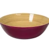 Albert L Punkt Kitchen Essentials|Serving Utensils|Classic Lacquered Bamboo Bowl in Blackberry - 1 Each