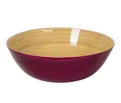 Albert L Punkt Kitchen Essentials|Serving Utensils|Classic Lacquered Bamboo Bowl in Blackberry - 1 Each