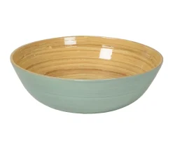 Albert L Punkt Kitchen Essentials|Lacquer Trays And Accessories|Classic Lacquered Bamboo Bowl in Ice Blue - 1 Each