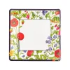 Caspari Paper Salad And Dessert Plates|Cloisters Garden Square Salad & Dessert Plates in White- 8 Per Package