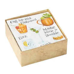 Caspari Boxed Cocktail Napkins|Cocktail Hour Boxed Paper Cocktail Napkins - 40 Per Box