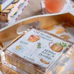 Caspari Boxed Cocktail Napkins|Cocktail Hour Boxed Paper Cocktail Napkins - 40 Per Box