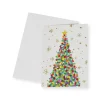 Caspari Christmas And Holiday Cards|Boxed Holiday Cards|Colorful Dot Christmas Tree Small Boxed Christmas Cards - includes 15 cards & envelopes