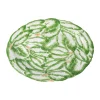 Abigails Vases & Centerpieces|Serving Platters & Bowls|Compagnia Platter in Green and White Leaf - Large