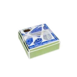 Caspari Boxed Cocktail Napkins|Coquillage Blue Boxed Cocktail Napkins - 40 Per Box