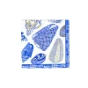 Caspari Paper Luncheon Napkins|Coquillage Blue Luncheon Napkins - 20 Per Package