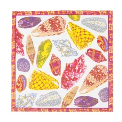 Caspari Paper Cocktail Napkins|Coquillage Purple Cocktail Napkins - 20 Per Package