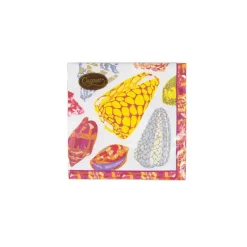 Caspari Paper Cocktail Napkins|Coquillage Purple Cocktail Napkins - 20 Per Package
