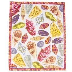 Caspari Paper Guest Towels|Coquillage Purple Guest Towel Napkins - 15 Per Package