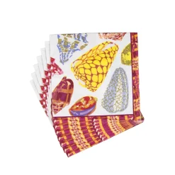 Caspari Paper Luncheon Napkins|Coquillage Purple Luncheon Napkins - 20 Per Package