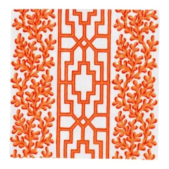 Caspari Boxed Cocktail Napkins|Coral And Trellis Coral Boxed Cocktail Napkins - 40 Per Box
