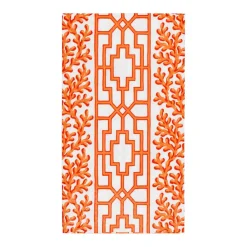 Caspari Paper Guest Towels|Coral And Trellis Coral Guest Towel Napkins - 15 Per Package
