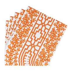 Caspari Paper Luncheon Napkins|Coral And Trellis Coral Luncheon Napkins - 20 Per Package