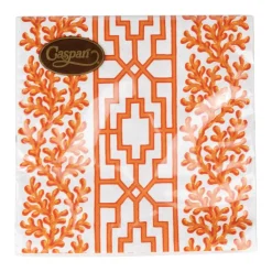 Caspari Paper Luncheon Napkins|Coral And Trellis Coral Luncheon Napkins - 20 Per Package