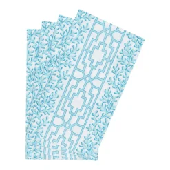 Caspari Paper Guest Towels|Coral And Trellis Robin's Egg Guest Towel Napkins - 15 Per Package