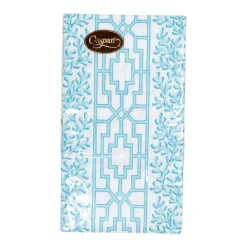 Caspari Paper Guest Towels|Coral And Trellis Robin's Egg Guest Towel Napkins - 15 Per Package
