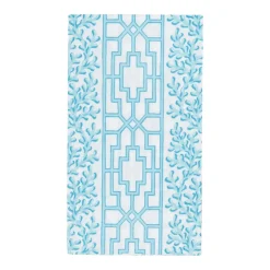 Caspari Paper Guest Towels|Coral And Trellis Robin's Egg Guest Towel Napkins - 15 Per Package